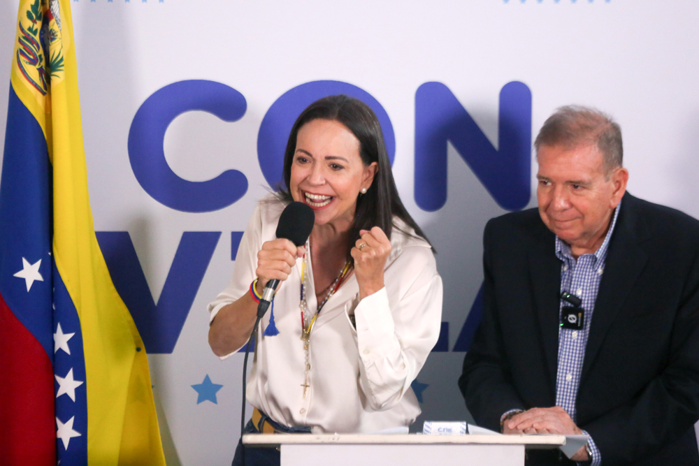 maria-corina-machado-diz-que-vai-provar-vitoria-da-oposicao-na-venezuela-com-cerca-de-70%-dos-votos