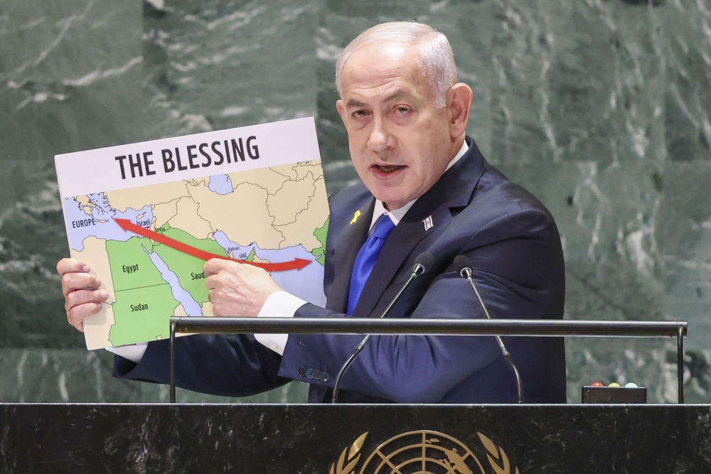 netanyahu-denuncia-na-onu-as-‘calunias’-contra-seu-pais,-adverte-ira-e-diz-que-ataques-ao-libano-vao-continuar