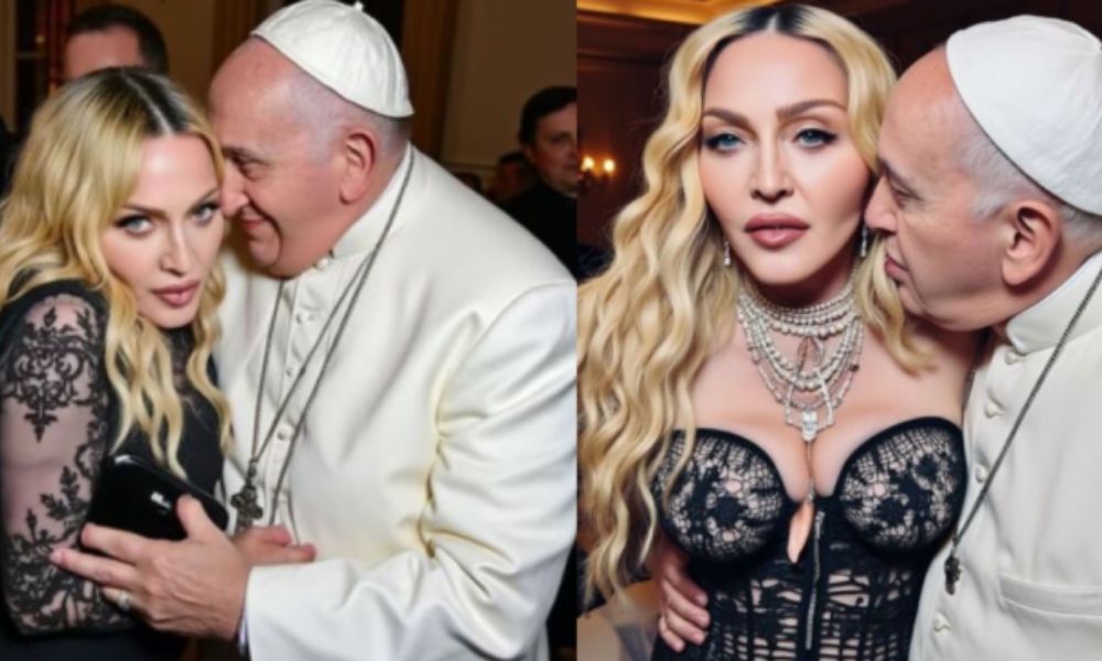 madonna-publica-montagem-de-ia-abracada-e-de-‘chamego’-ao-papa-francisco