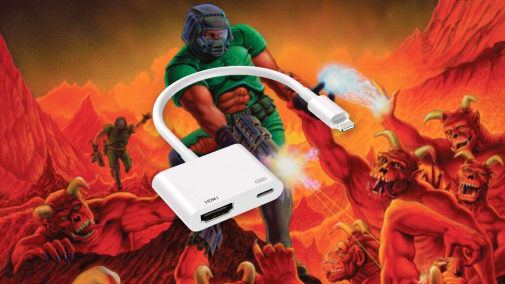 desenvolvedor-roda-doom-no-adaptador-lightning-para-hdmi-da-apple