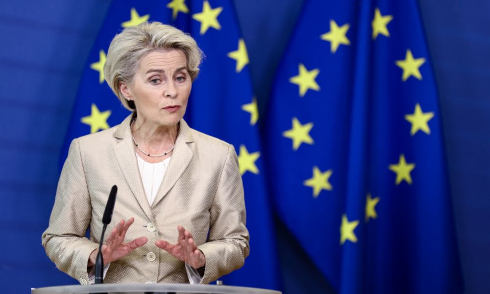 tarifas-injustificadas-dos-eua-contra-a-ue-nao-vao-passar-sem-resposta,-diz-von-der-leyen