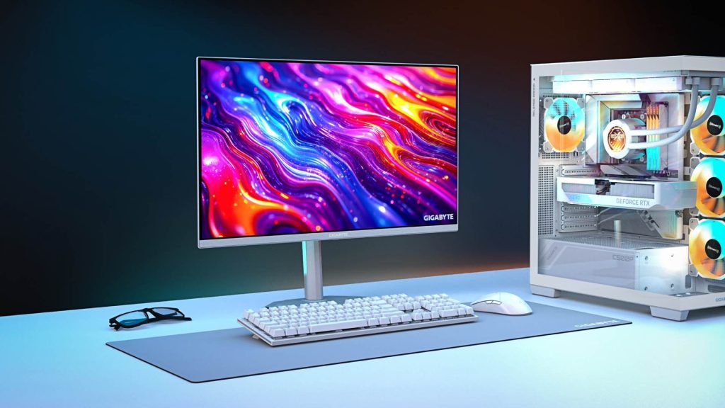 gigabyte-apresenta-quatro-novos-monitores-na-ces,-incluindo-funcoes-de-ia