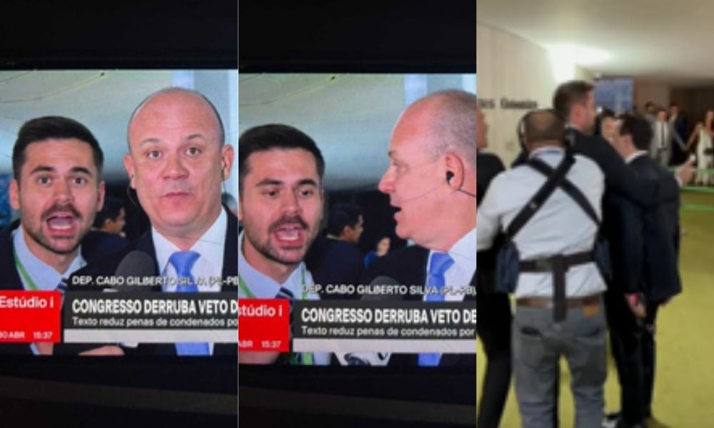 assessor-de-janones-interrompe-entrevista,-xinga-e-e-detido;-veja-video